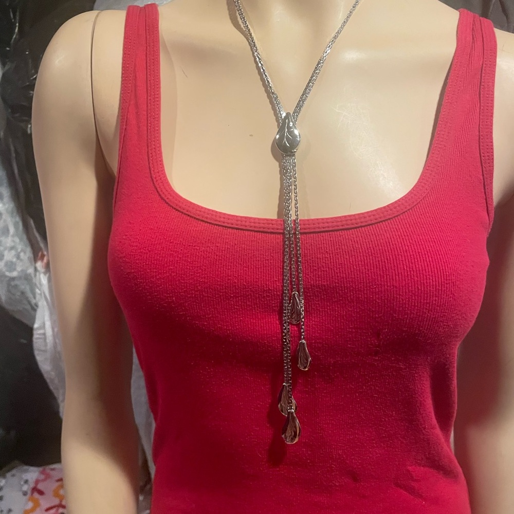 Beautiful Silver Necklace By Monet